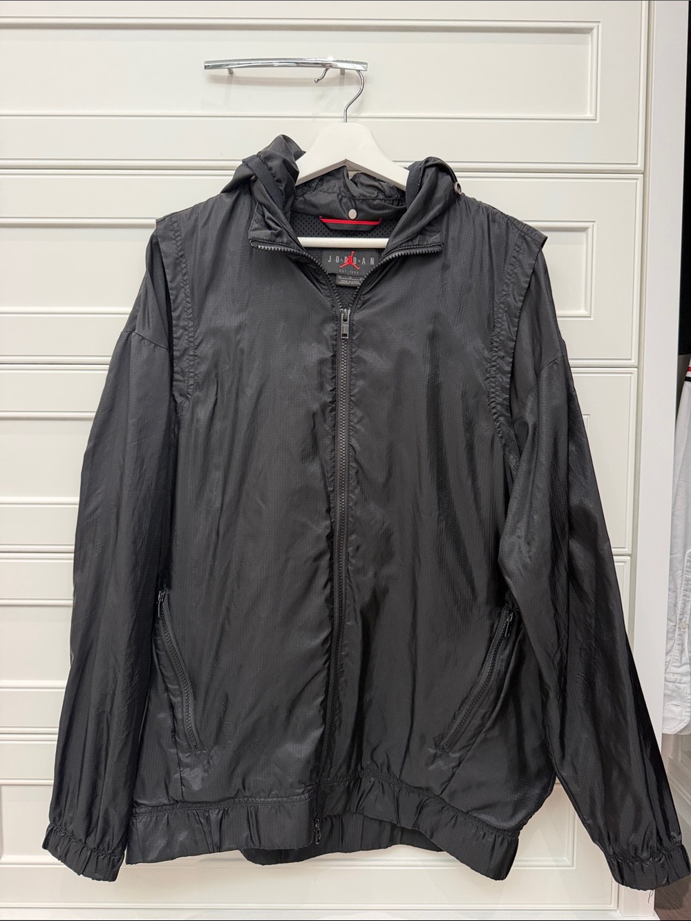 Jordan Men's Black Hooded Lightweight Jacket